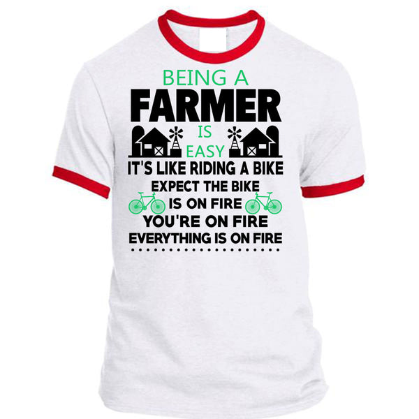 Being A Farmer Is Easy T Shirt, Being A Farmer T Shirt, Awesome T-Shirts