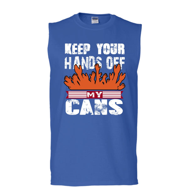 Keep Your Hands Off T Shirt, My Cans Tank Top (Men's Cotton Sleeveless)