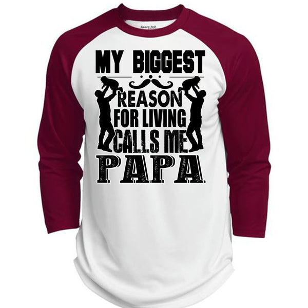 My Biggest Reason T Shirt, I Love Papa T Shirt, Awesome T-Shirts  (Polyester Game Baseball Jersey)