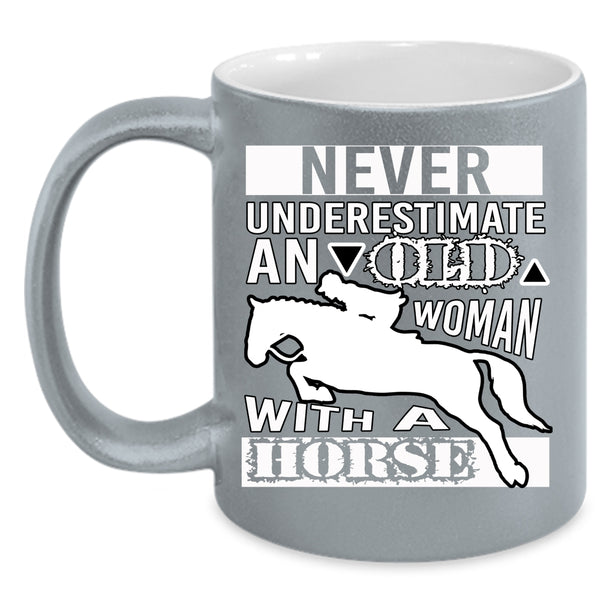 An Old Woman With A Horse Coffee Mug, Awesome Grandmas Coffee Cup