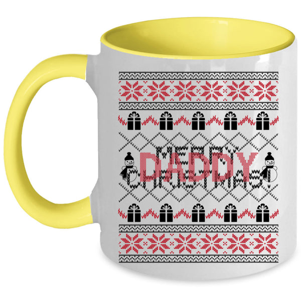 Cute Daddy Coffee Mug, Merry Christmas Accent Mug