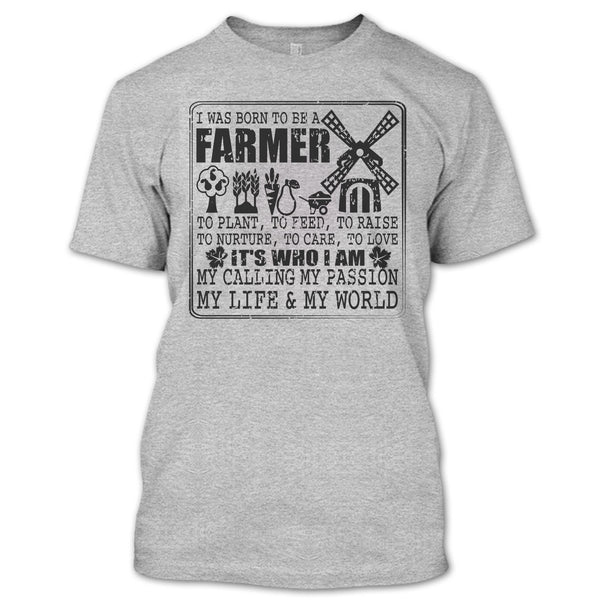 Born To Be A Farmer T Shirt, Coolest Farmer T Shirt