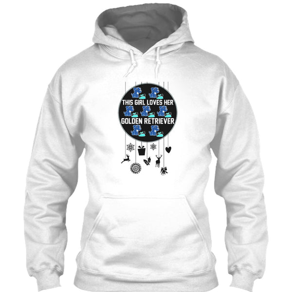 This Girl Loves Her Golden Retriever T Shirt, Merry Christmas Gift T Shirt