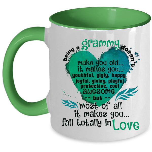 makes You Fall In Love Coffee Mug, Being A Grammy Accent Mug