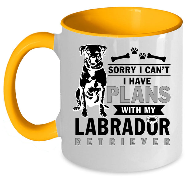 Dog Lovers Coffee Mug, I Have Plans With My Labrador Accent Mug