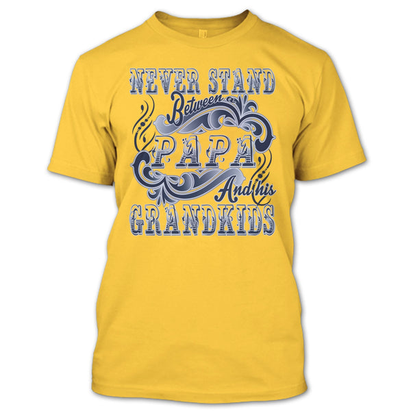 Never Stand Between T Shirt, Coolest Papa T Shirt