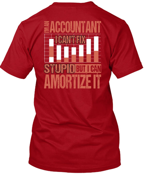 I'm An Accountant T Shirt, I Can't Fix Stupid T Shirt