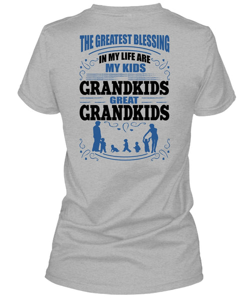 My Kids Grandkids Great Grandkids T Shirt, I Love Grandson T Shirt