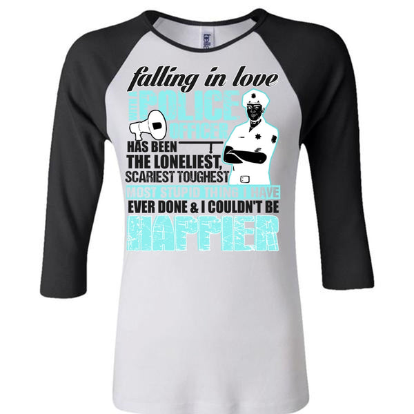 Falling In Love With A Police Officer T Shirt, I Love Police T Shirt, Awesome T-Shirts