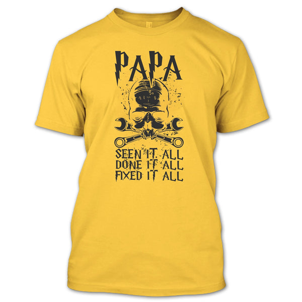 Papa Seen It All T Shirt, Coolest Papa Ever T Shirt