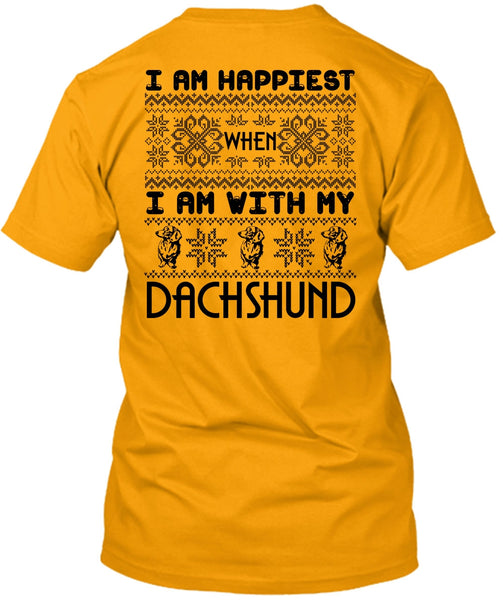 I Am With My Dachshund T Shirt, I Love My Dog T Shirt