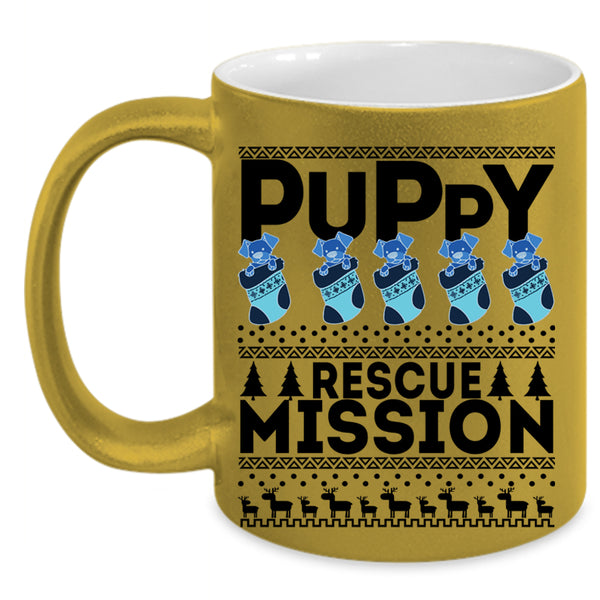 Cute Gift For Dog Lovers Coffee Mug, Puppy Rescue Mission Accent Mug