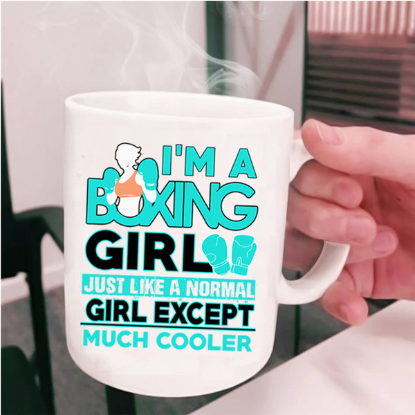 Cool Boxer Coffee Mug, I'm A Boxing Girl Cup
