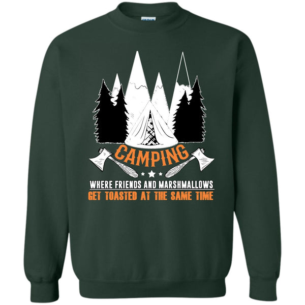 Where Friends And Marshmalows T Shirt, Coolest Camping Sweatshirt