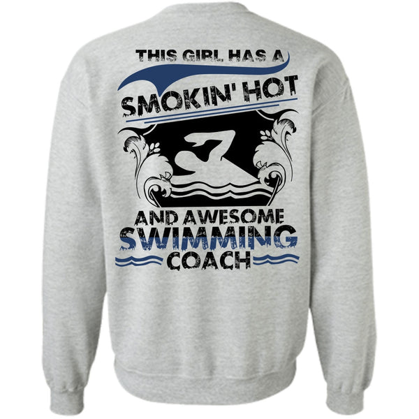 I Love Swimming T Shirt, Awesome Swimming Coach Sweatshirt