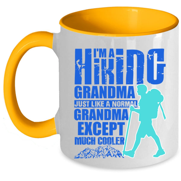 Cool Hiking Grandmas Coffee Mug, I'm A Hiking Grandma Accent Mug