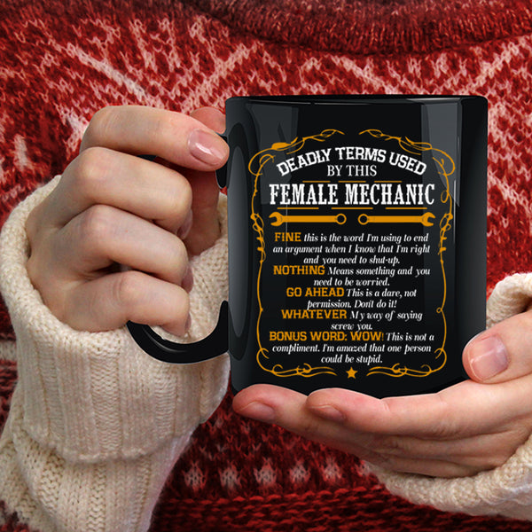 Female Mechanic Coffee Mug, Cool Gift For Mom Coffee Cup