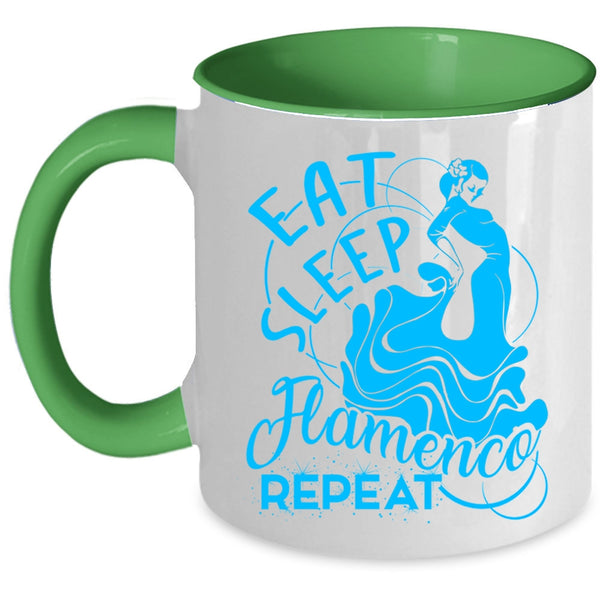 Spanish Music Coffee Mug, Eat Sleep Flamenco Repeat Accent Mug