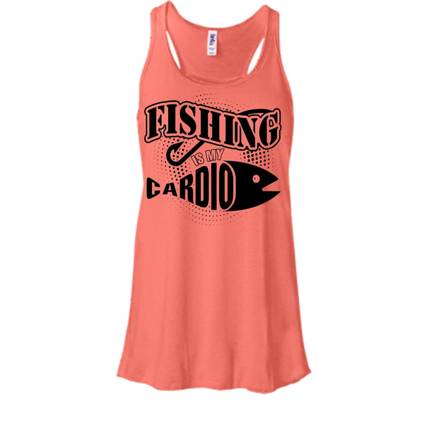 Fishing Is My Cardio T Shirt, Funny Fishing Tank Top