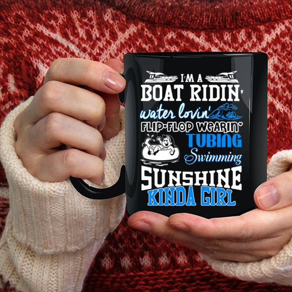 I'm A Boat Riding Coffee Mug, I'm A Swimming Sunshine Kinda Girl Coffee Cup