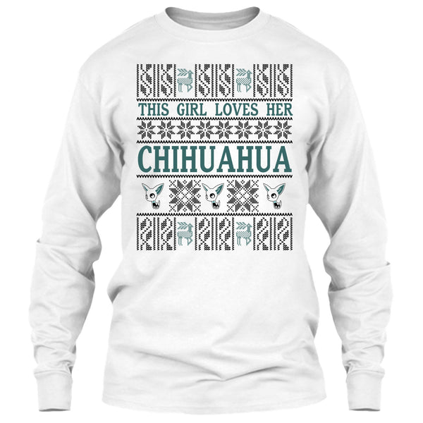 This Girl Loves Her Chihuahua T Shirt, Coolest Merry Christmas T Shirt