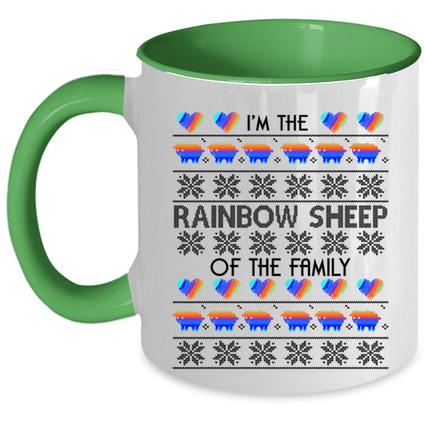 Christmas Coffee Mug, I'm The Rainbow Sheep Of The Family Accent Mug
