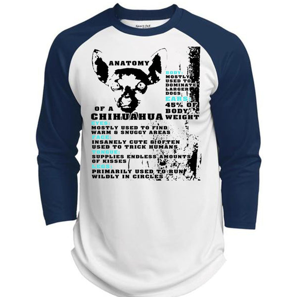 Anatomy Of A Chihuahua T Shirt, I Love My Dog T Shirt, Favorite T Shirt  (Polyester Game Baseball Jersey)