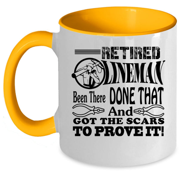 Gift For Retired Lineman Coffee Mug, Retired Lineman Accent Mug