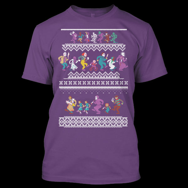 A black t-shirt with the shopify logo