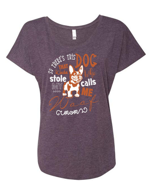 So There's This Dog T Shirt, I Love My Dog T Shirt, Cool Shirt (Ladies' Triblend Dolman Sleeve)