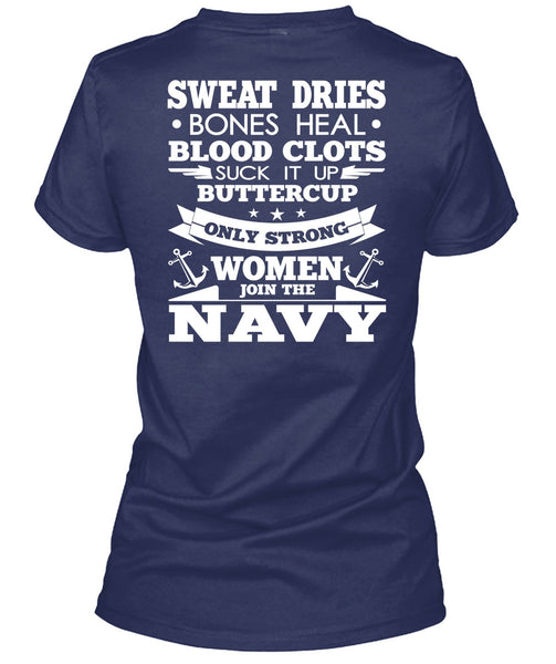 Women Join The Navy T Shirt, Sweat Dries T Shirt