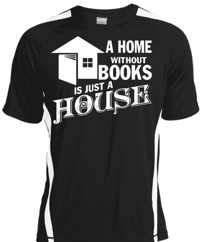 A black t-shirt with the shopify logo