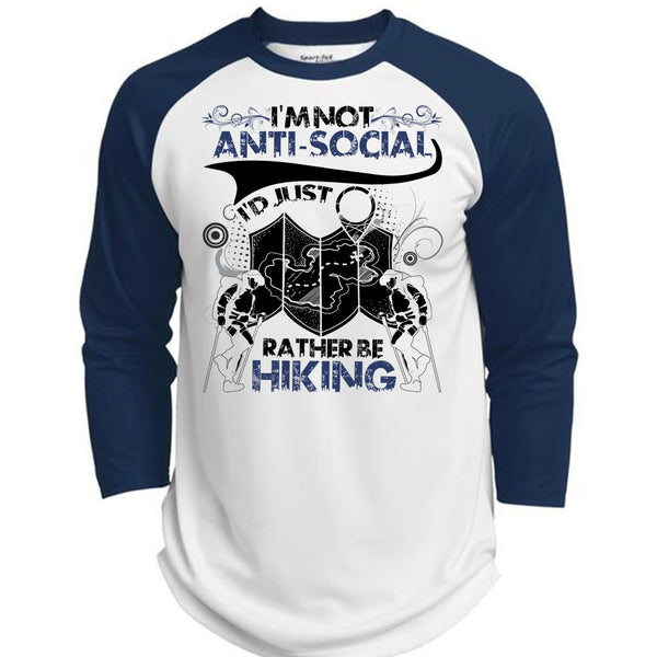 I'd Just Rather Be Hiking T Shirt, I Love Hiking T Shirt, Awesome T-Shirts  (Polyester Game Baseball Jersey)