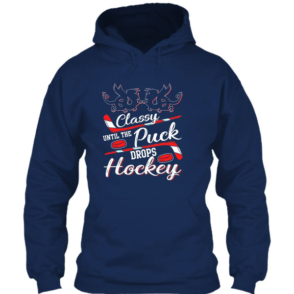 Classy Until The Puck Drops Hockey T Shirt, Merry Christmas T Shirt
