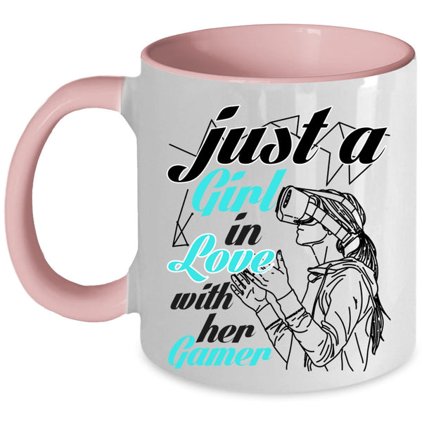 I Love Gamer Coffee Mug, Just A Girl In Love With Her Gamer Accent Mug