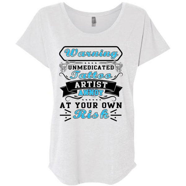 Warning Unmedicated Tattoo Artist T Shirt, I Love Tattoo T Shirt, Awesome T-Shirts