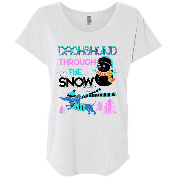 Dachshund Through The Snow T Shirt, This Girl Loves Christmas T Shirt, Awesome T-Shirts