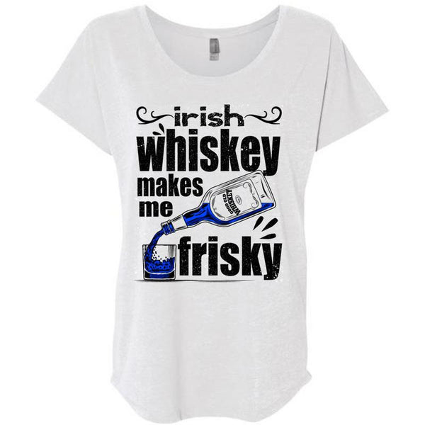 Irish Whiskey Makes Me Frisky T Shirt, I Love Drinking T Shirt, Awesome T-Shirts