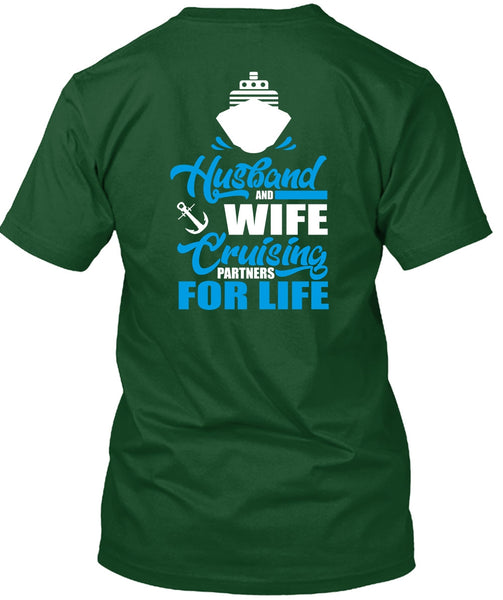 Husband And Wife Cruising T Shirt, Partners For Life T Shirt