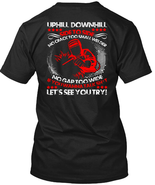 A black t-shirt with the shopify logo