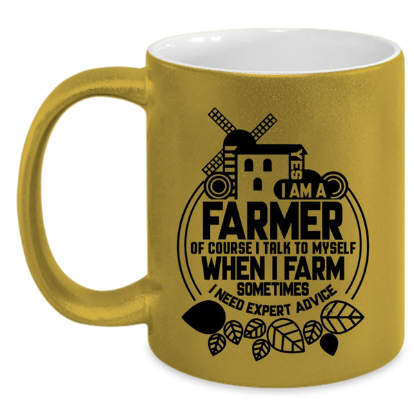 Best Gift For Farmer Coffee Mug, Yes I Am A Farmer Accent Mug