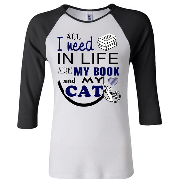 All I Need In Life Are My Book And My Cat T Shirt, I Love Cat T Shirt, Cool Pets T Shirt