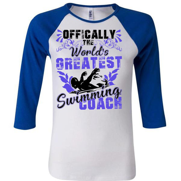 Offically The World's Greatest Swimming Coach T Shirt, I Love Swimming T Shirt, Awesome T-Shirts