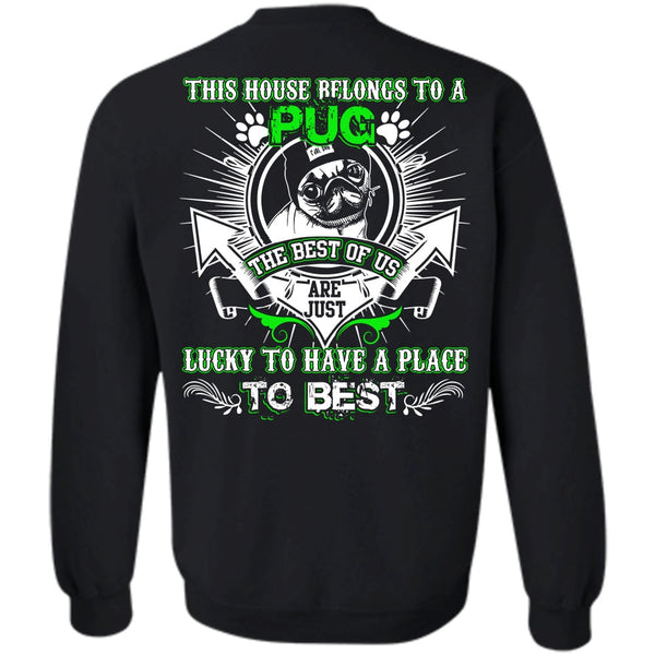 A black t-shirt with the shopify logo