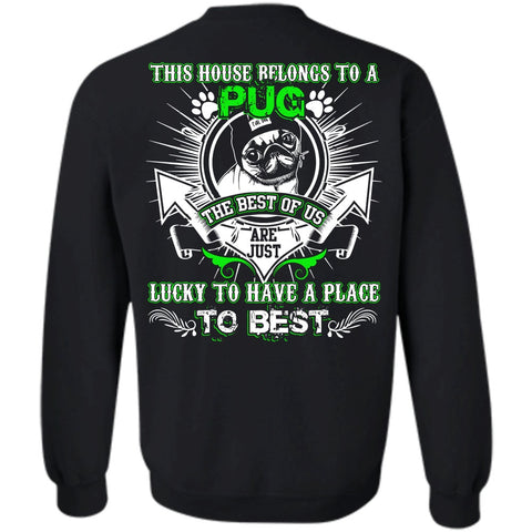 A black t-shirt with the shopify logo