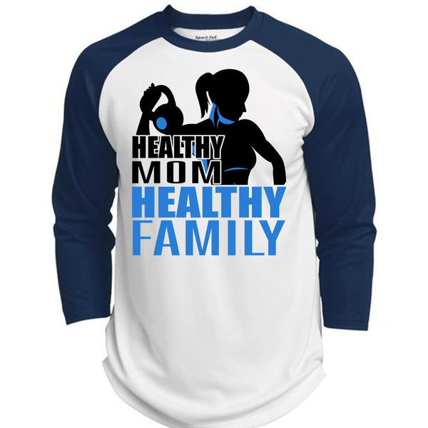 Healthy Mom Healthy Family T Shirt, I Love Gym T Shirt, Awesome T-Shirts  (Polyester Game Baseball Jersey)