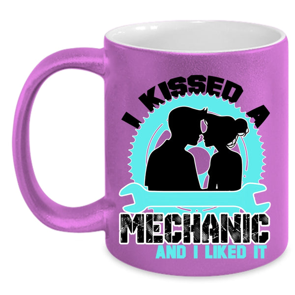Lovely Mechanic Coffee Mug, I Kissed A Mechanic And I Liked It Accent Mug