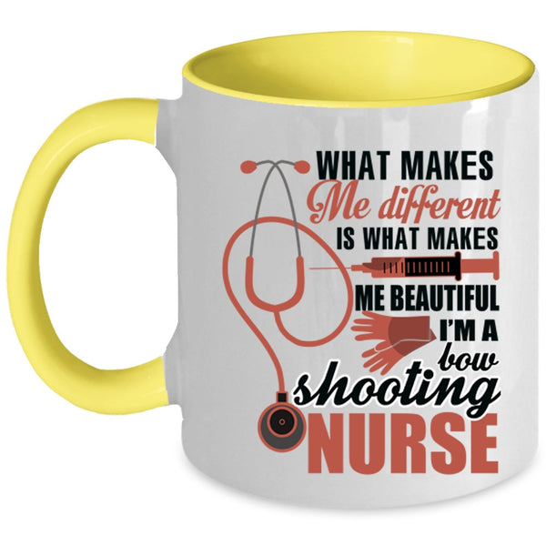 Cool Shooting Nurse Coffee Mug, I'm A Bow Shooting Nurse Accent Mug
