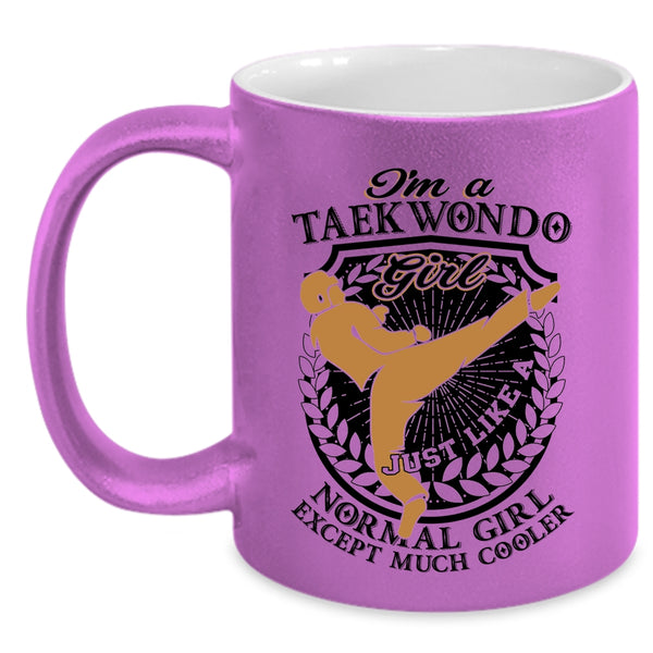 Cool Taekwondo Girl Coffee Mug, I'm A Taekwondo Girl Accent Mug