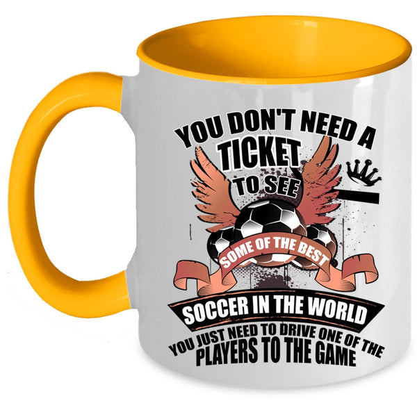 Cool Soccer Player Coffee Mug, The Best Soccer In The World Accent Mug
